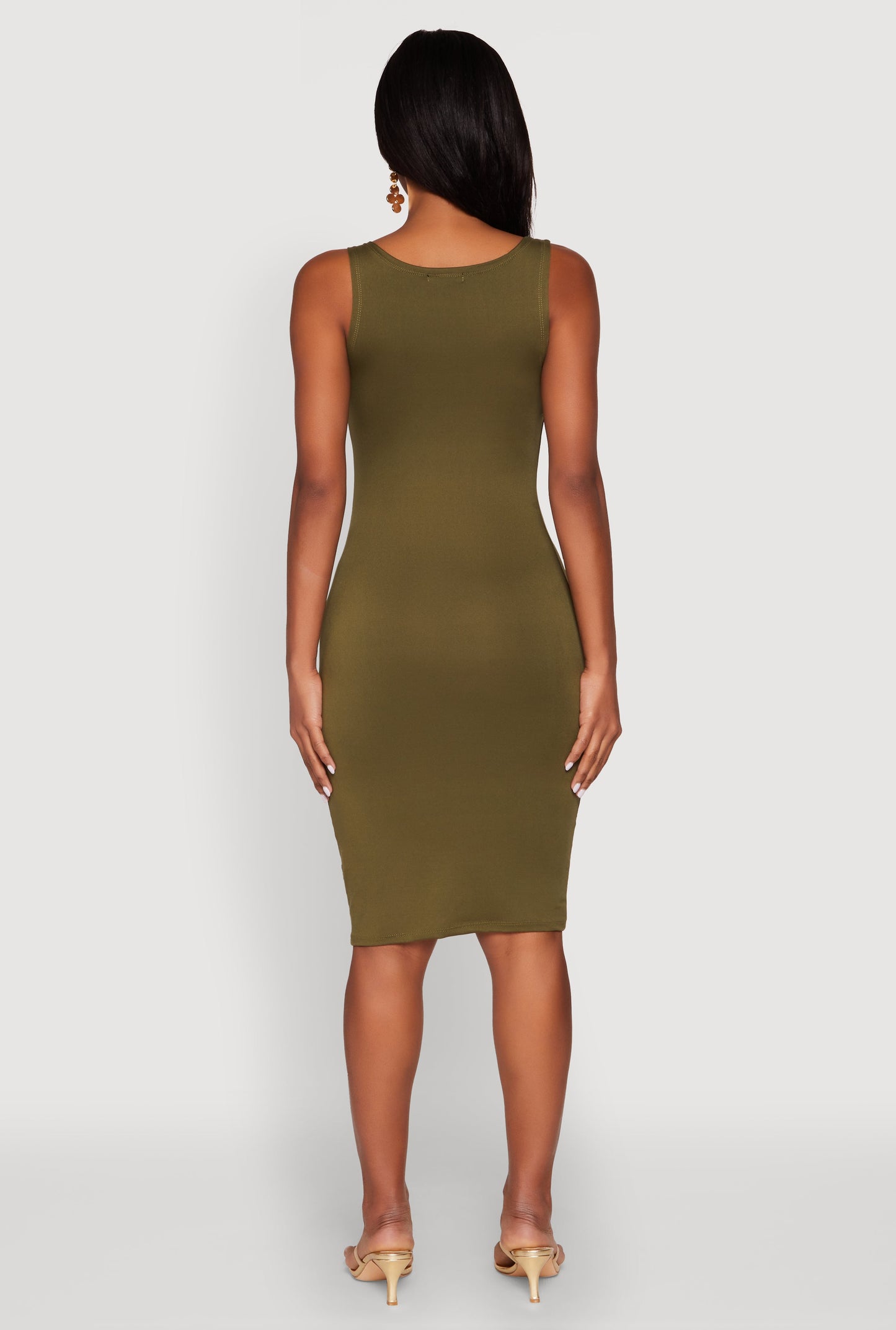 Scoop Neck Midi Tank Dress