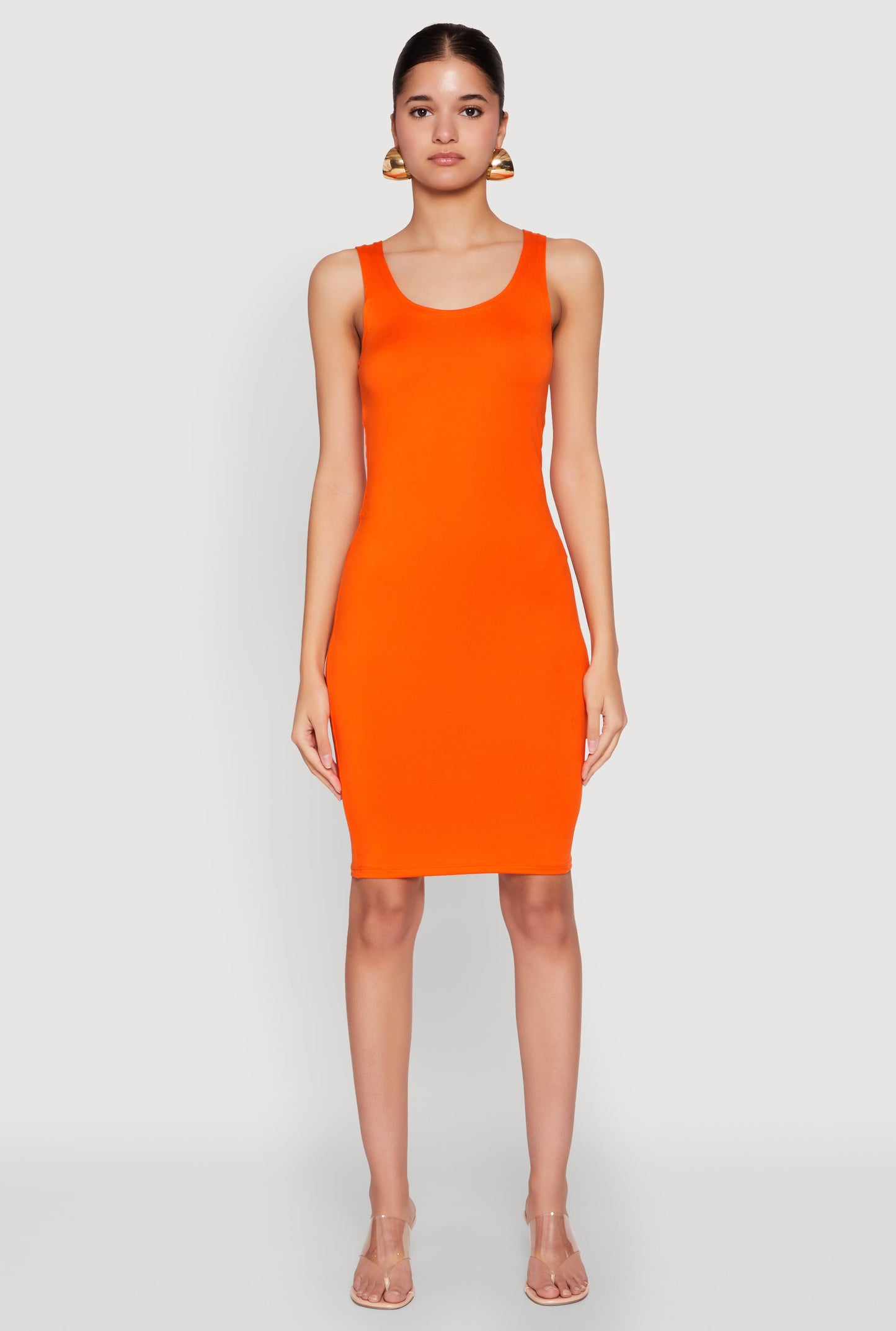 Scoop Neck Midi Tank Dress