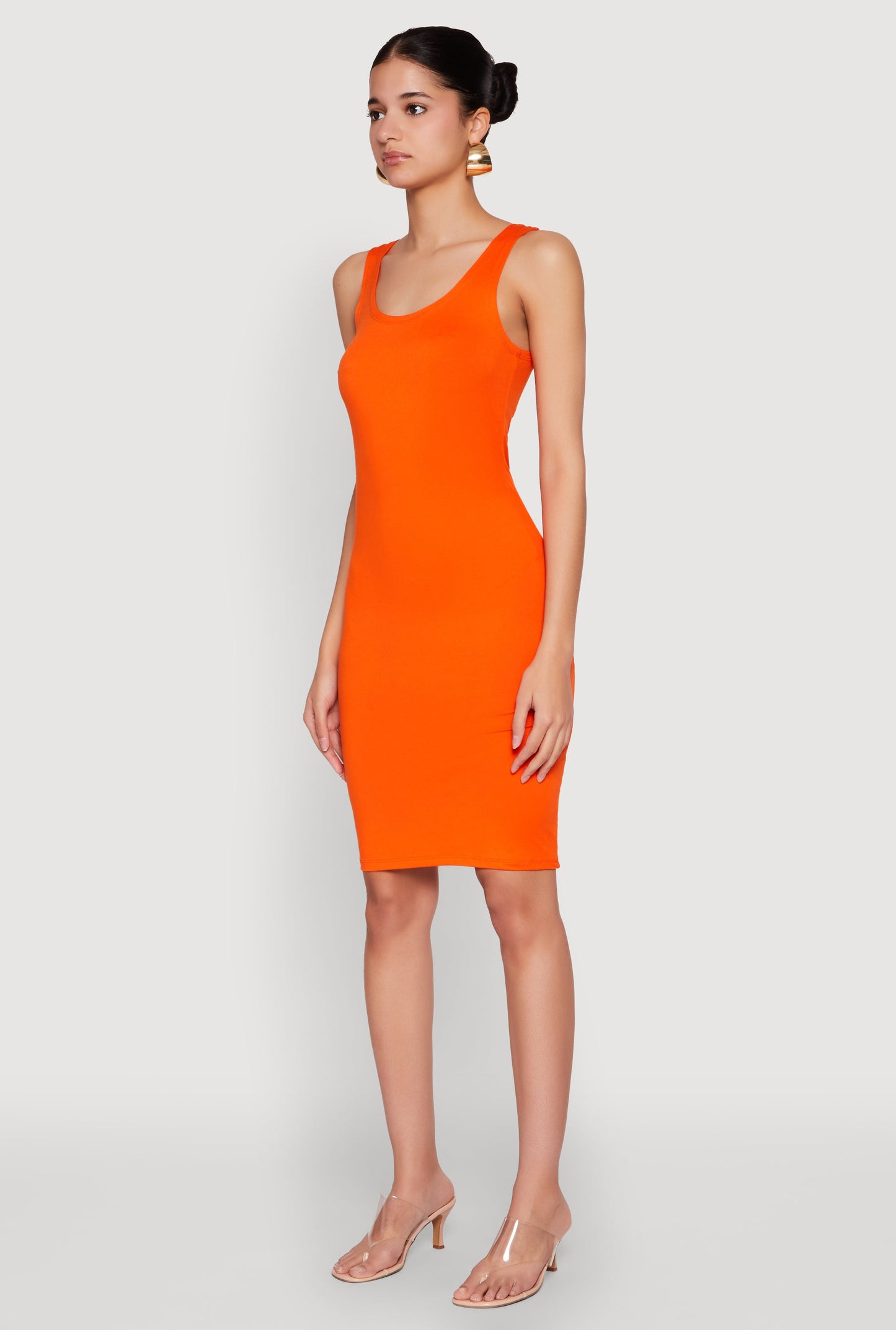 Scoop Neck Midi Tank Dress