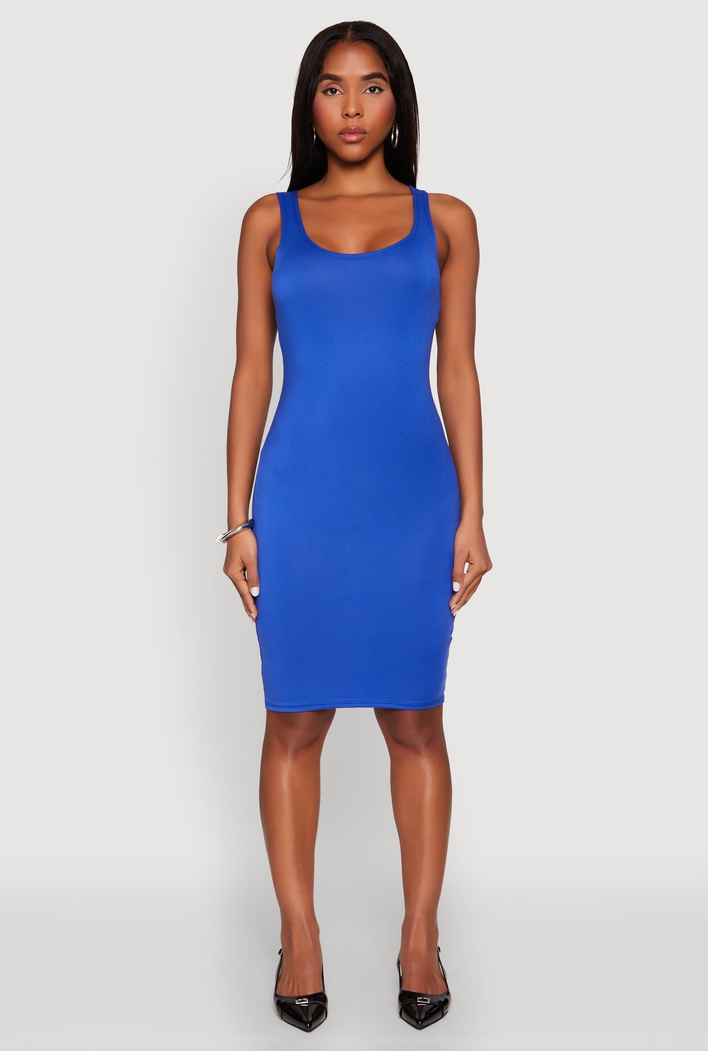 Scoop Neck Midi Tank Dress