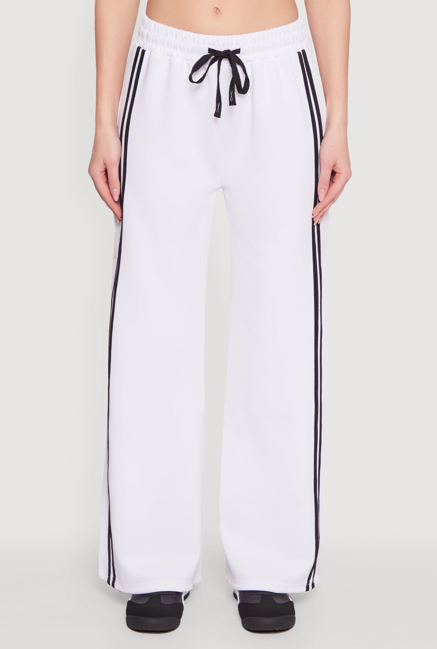 Varsity Stripe Split Wide Leg Track Pants