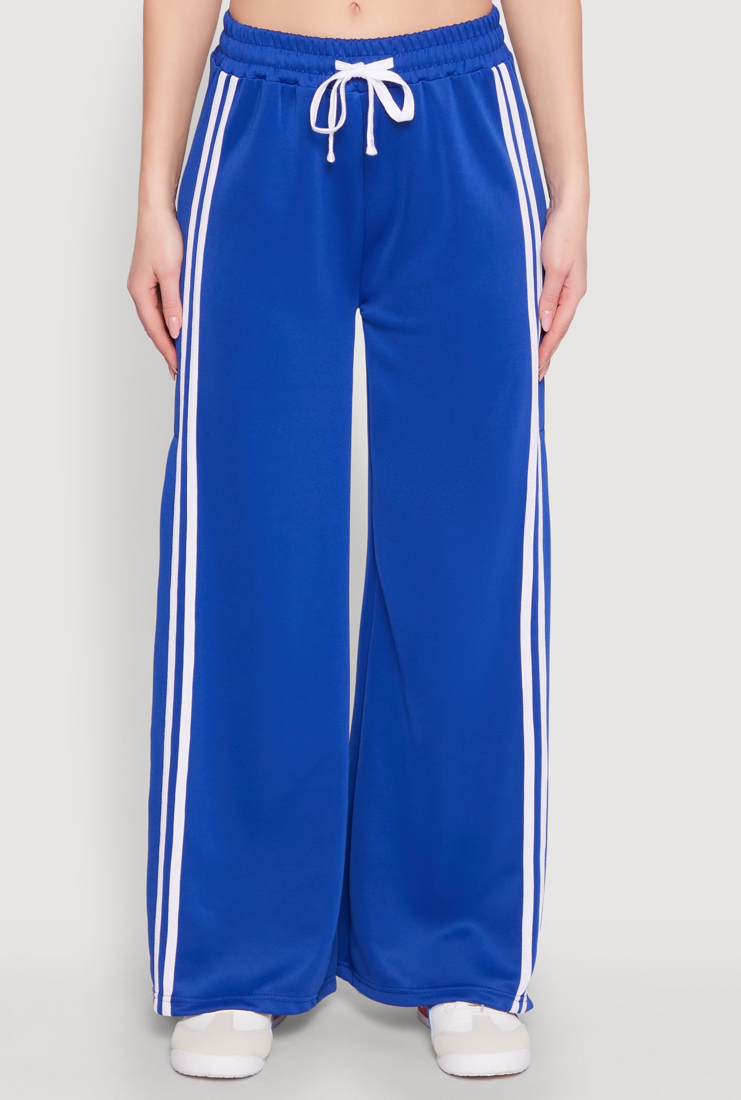 Varsity Stripe Split Wide Leg Track Pants