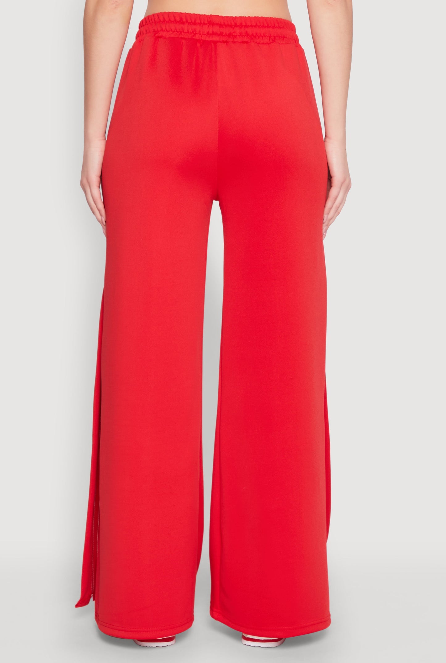 Varsity Stripe Split Wide Leg Track Pants
