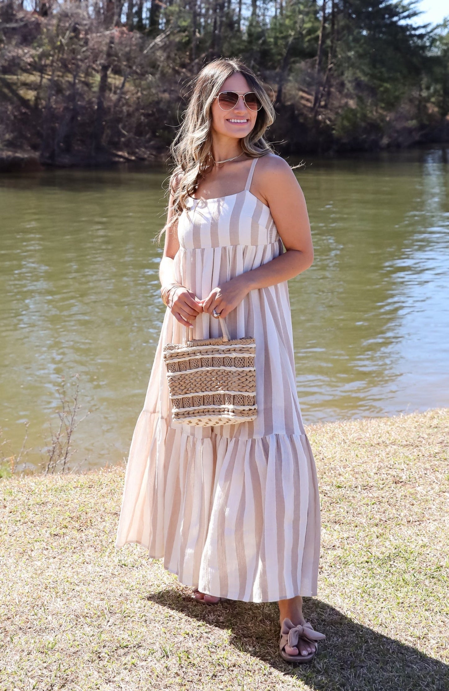 FINAL SALE - Modern Passion Striped Maxi Dress