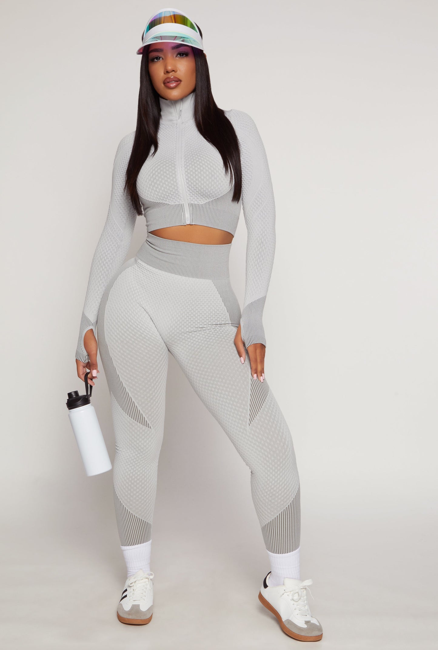 Seamless Textured Knit High Waist Leggings