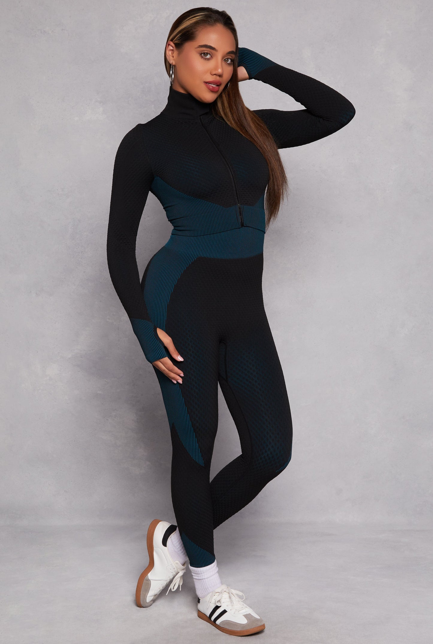 Seamless Textured Knit High Waist Leggings