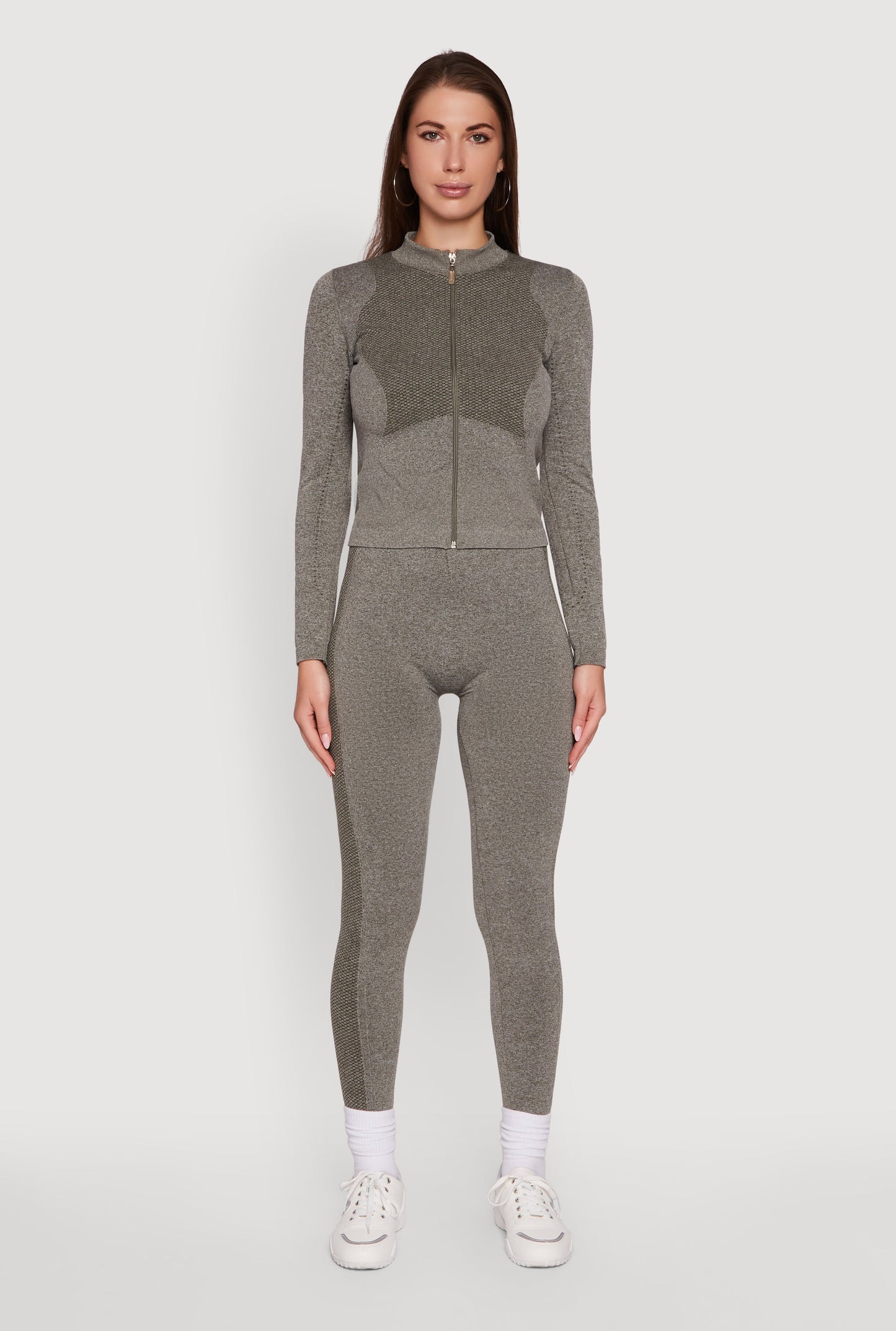 High Waisted Marled Seamless Leggings