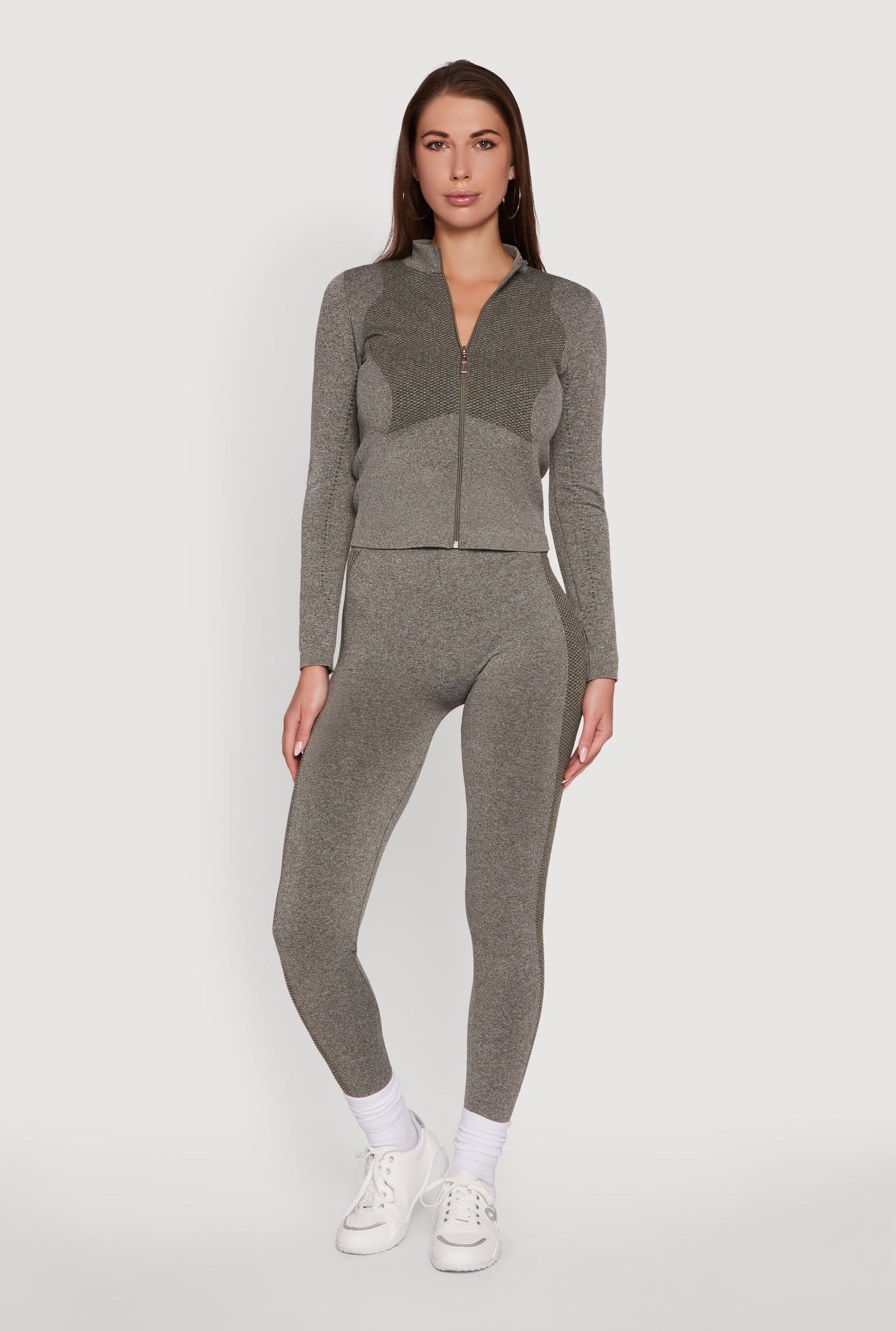 High Waisted Marled Seamless Leggings