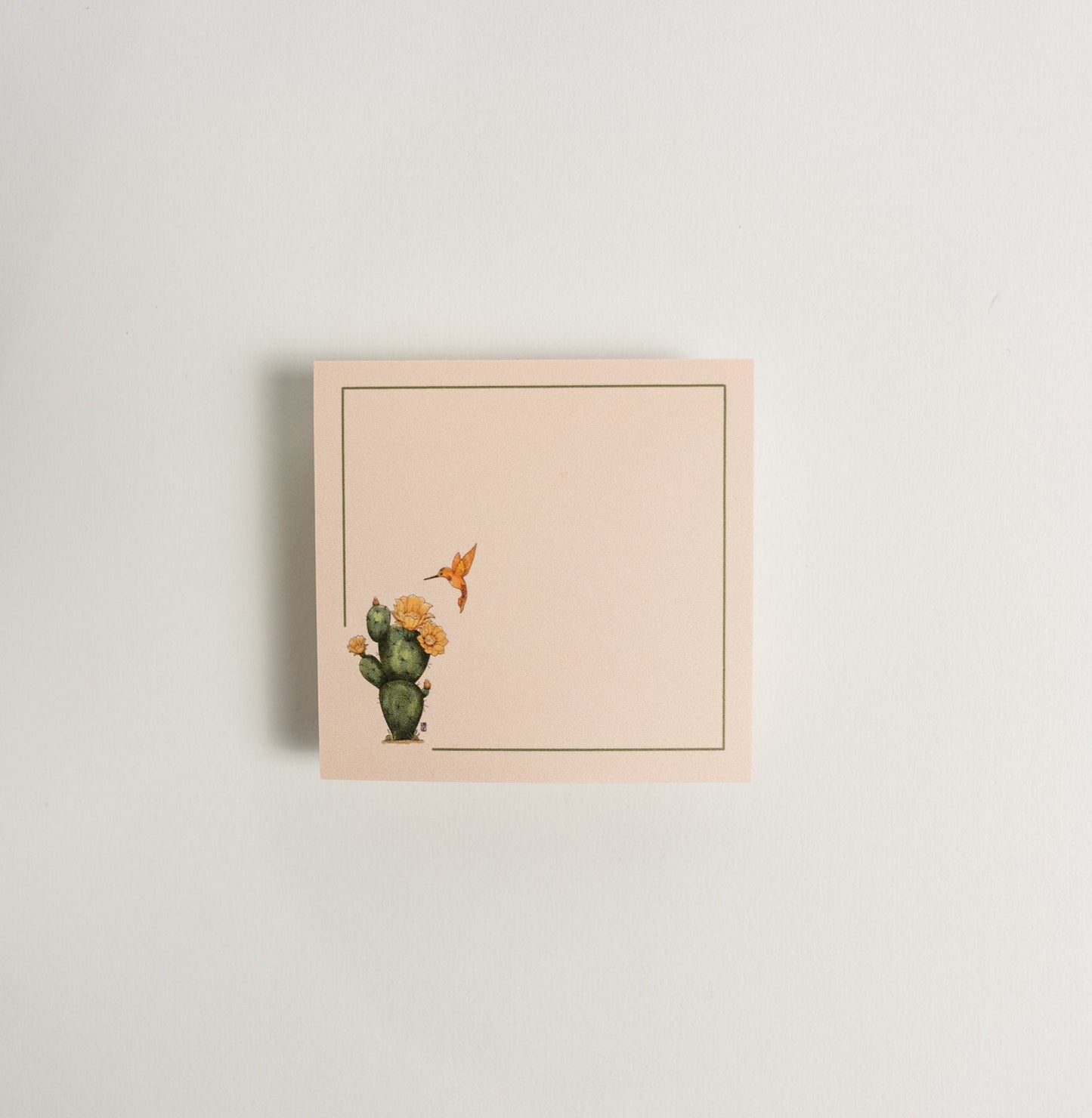 Cactus and Hummingbird Sticky Notes