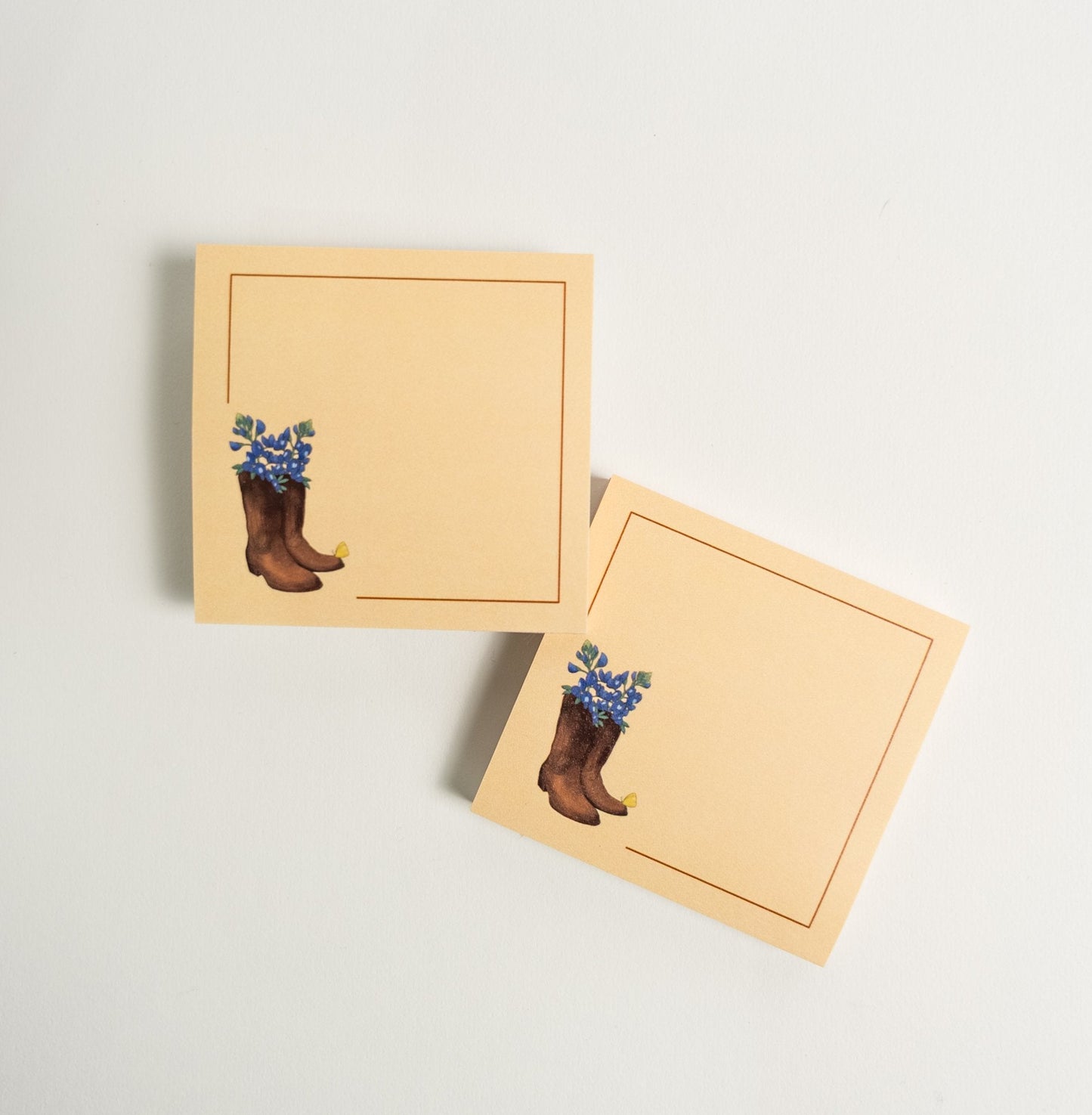 Cowboy Boots and Bluebonnet Sticky Notes