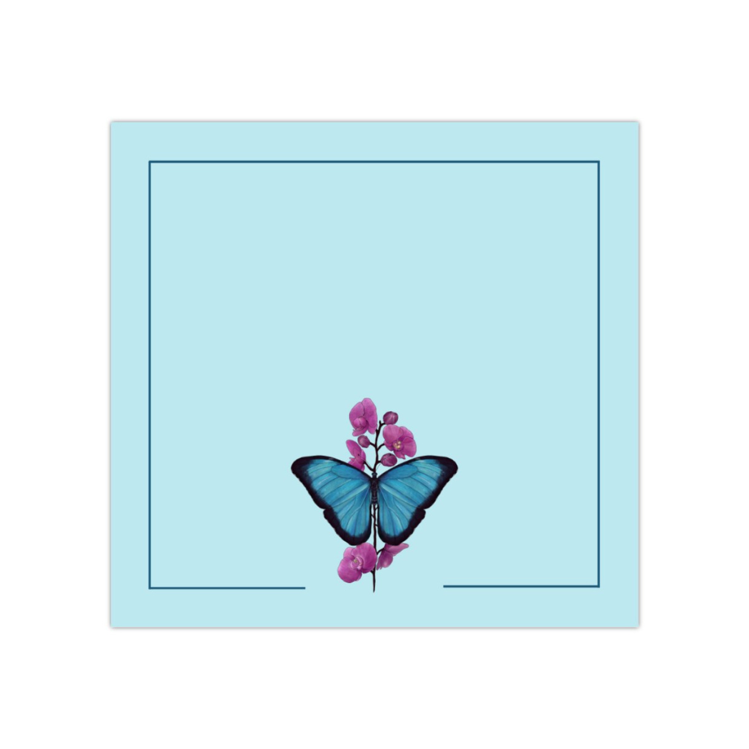 Blue Morpho Butterfly Sticky Notes