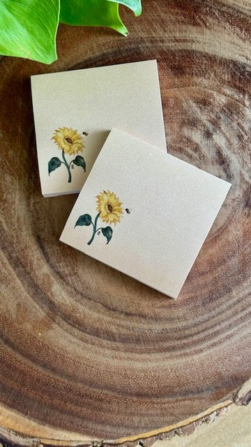 Sunflower and Bumblebee Sticky Notes