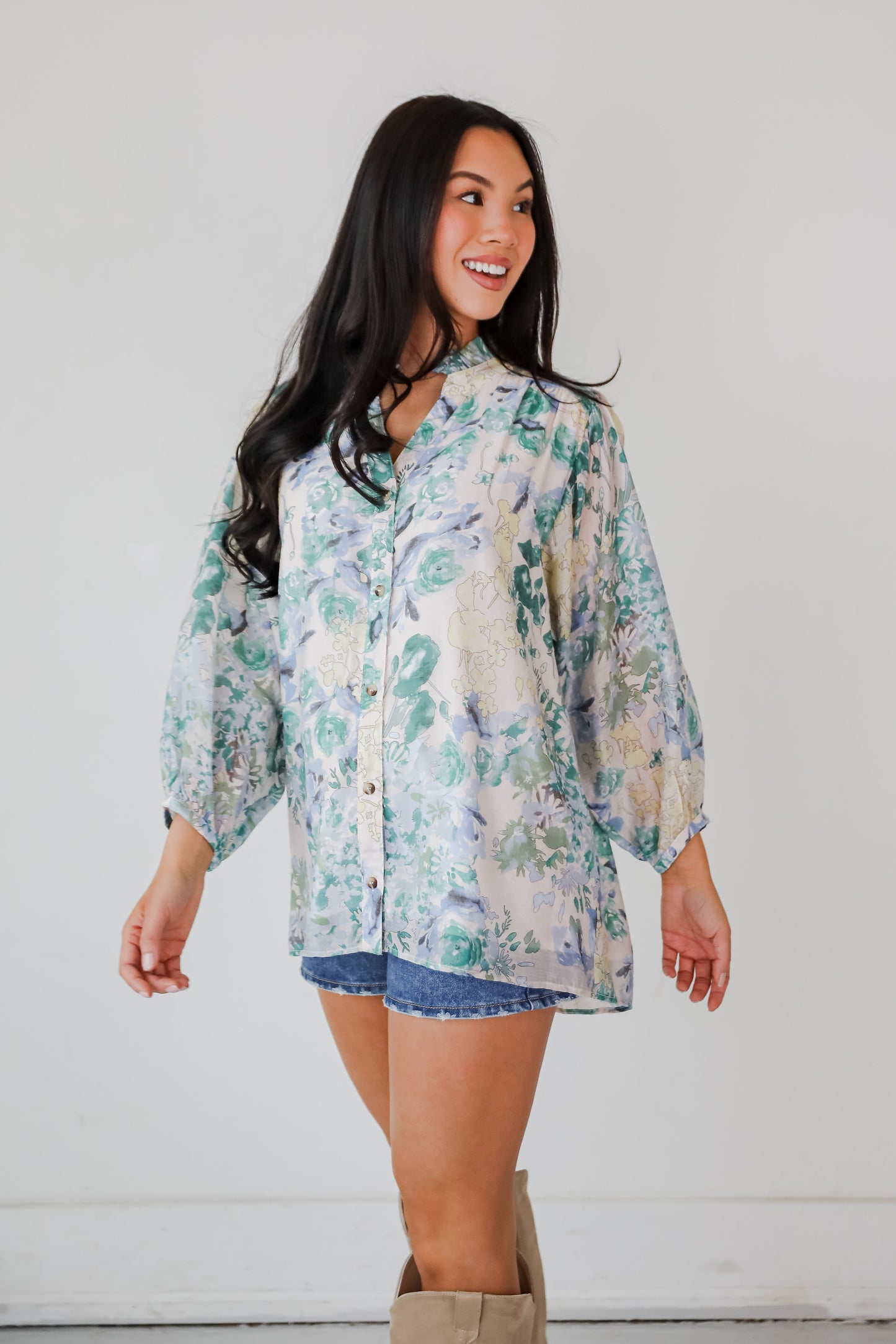 FINAL SALE - Blooming For Love Floral Blouse