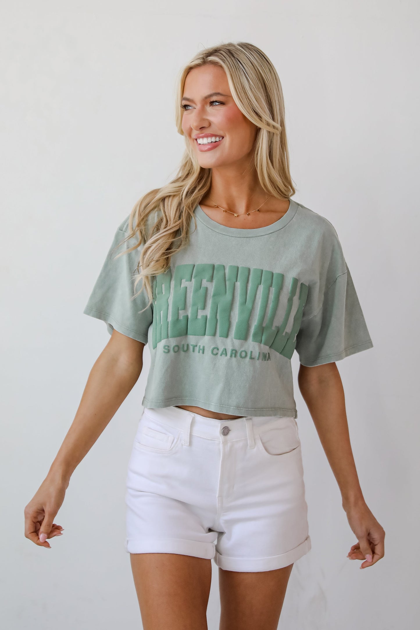 Sage Greenville South Carolina Cropped Tee