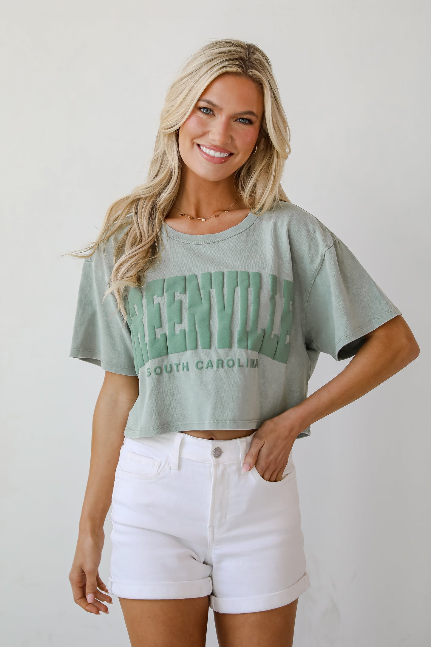 Sage Greenville South Carolina Cropped Tee
