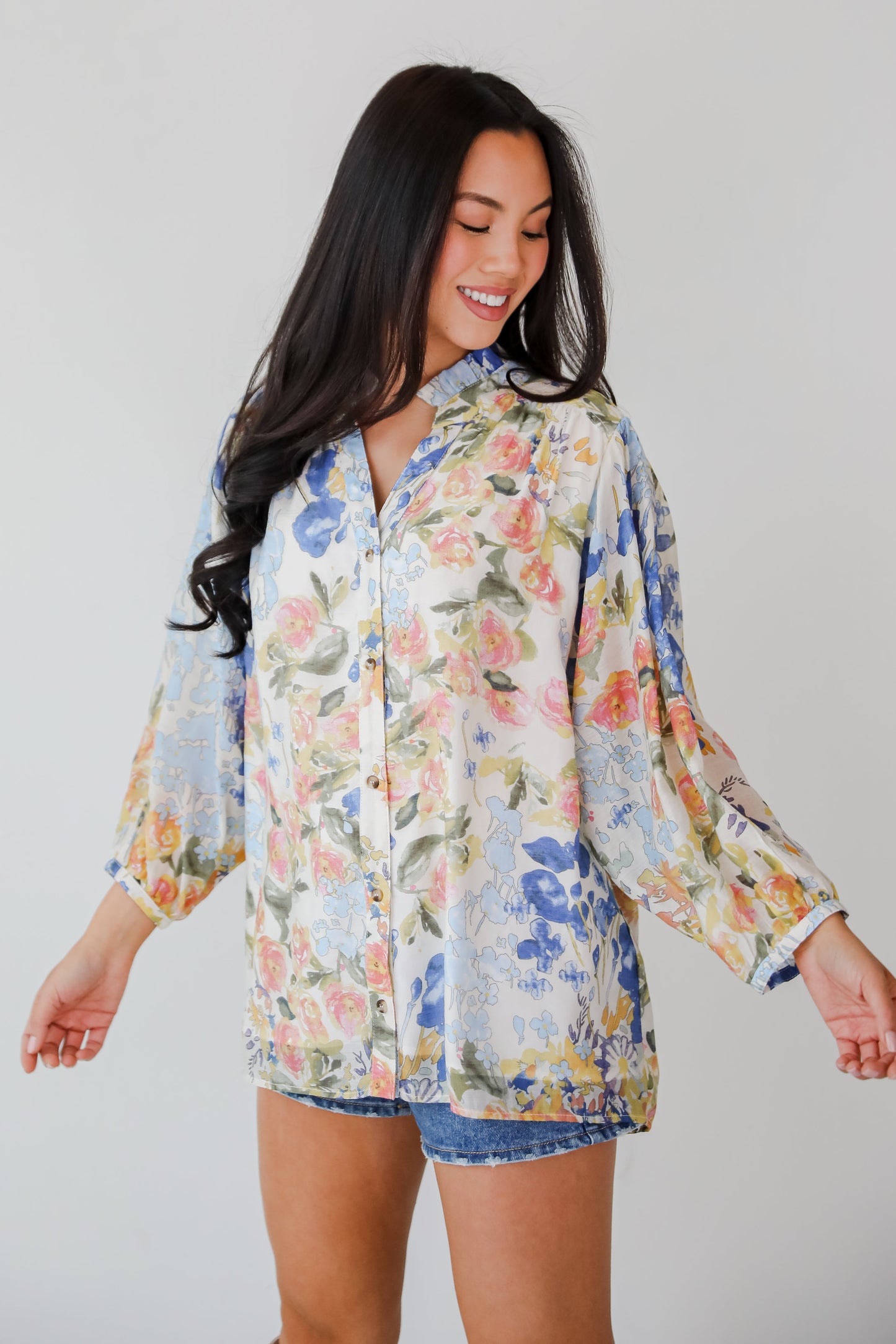 FINAL SALE - Blooming For Love Floral Blouse