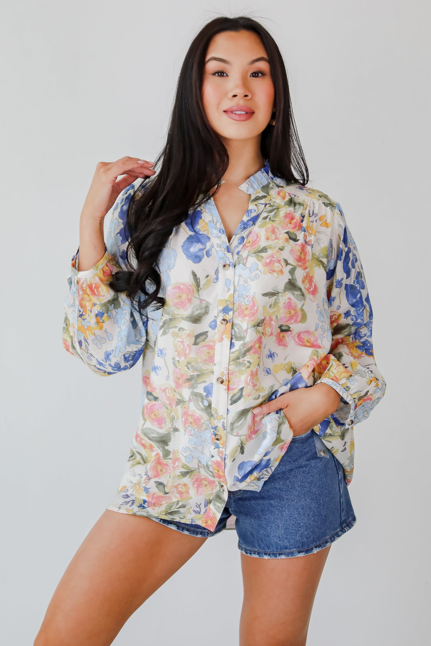 FINAL SALE - Blooming For Love Floral Blouse