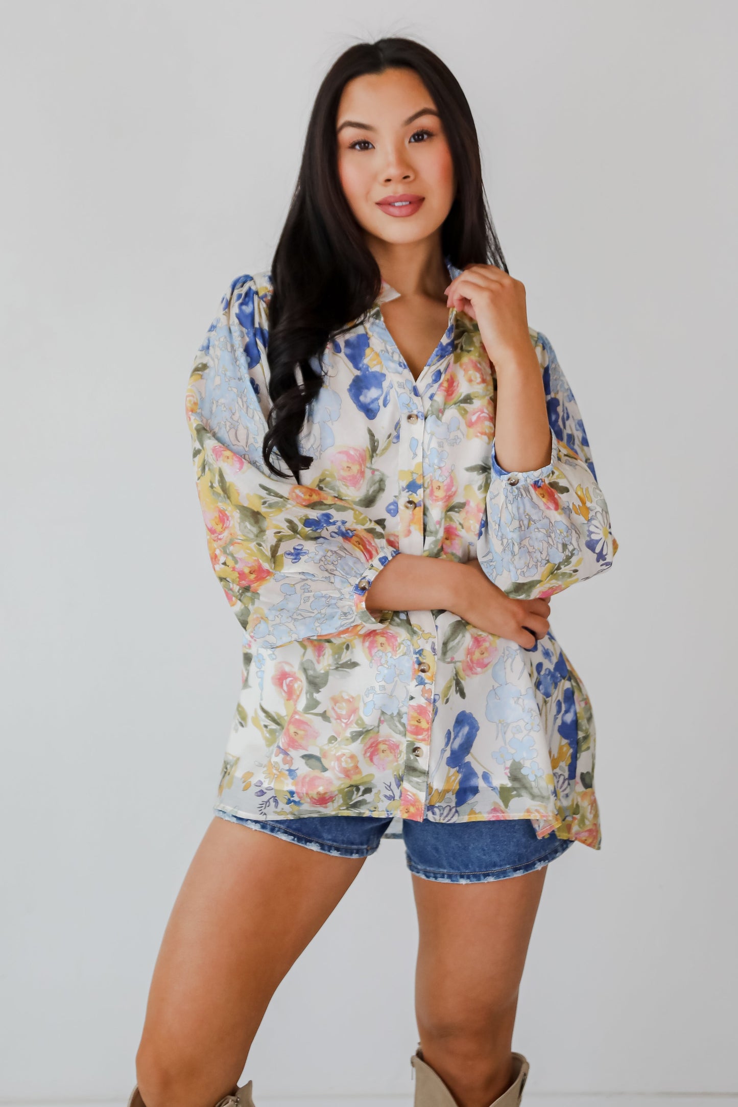 FINAL SALE - Blooming For Love Floral Blouse
