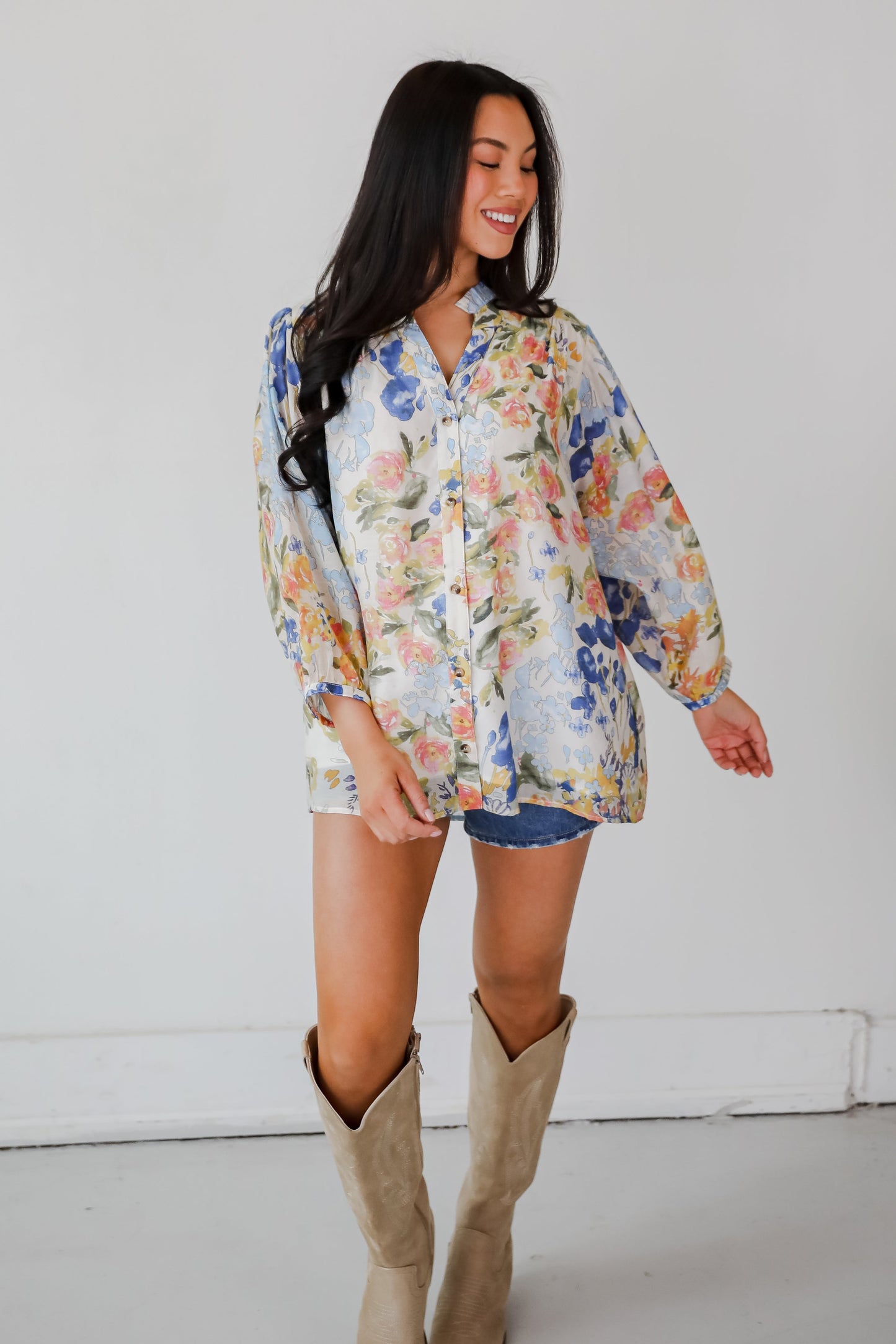 FINAL SALE - Blooming For Love Floral Blouse
