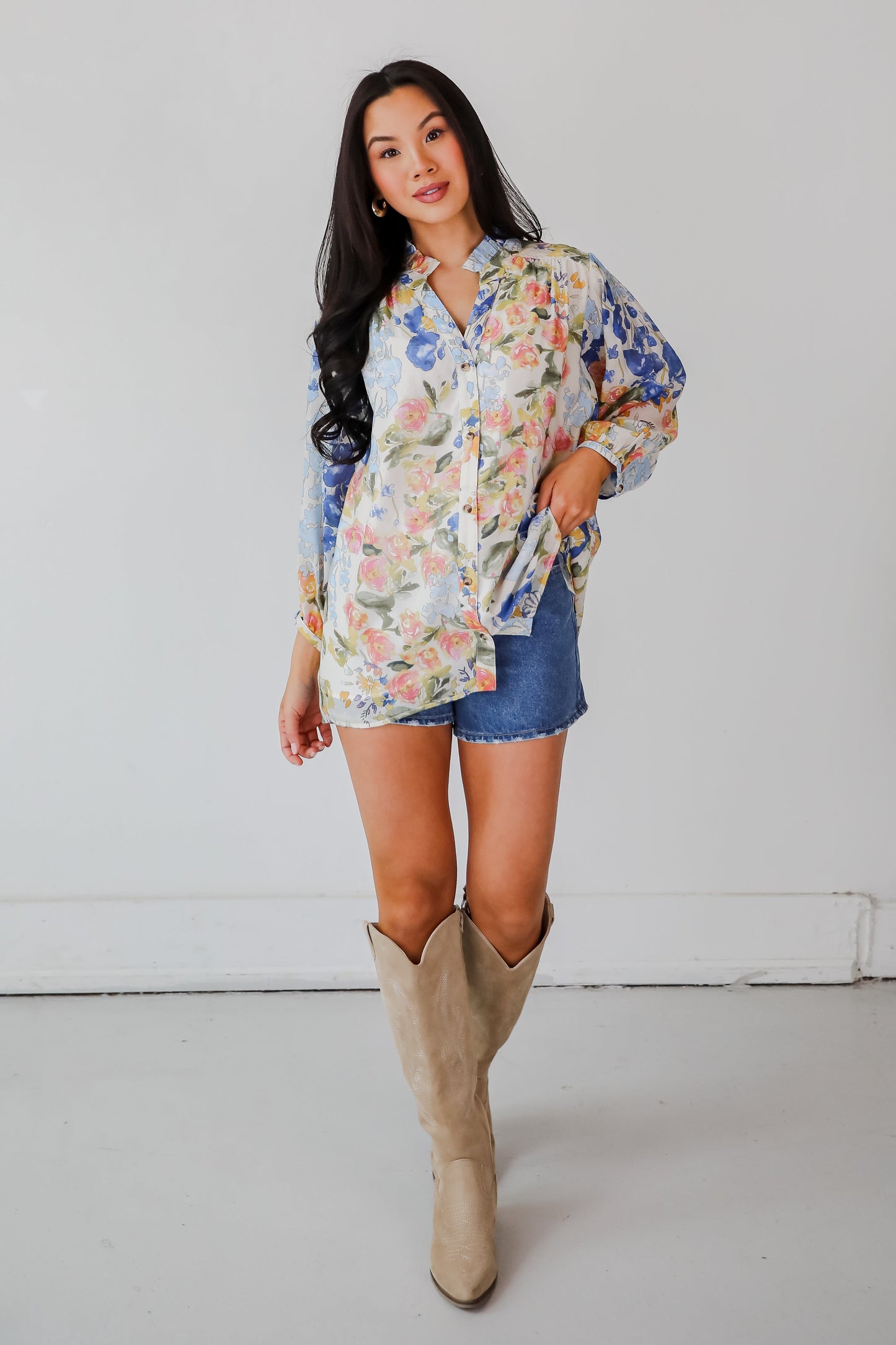 FINAL SALE - Blooming For Love Floral Blouse