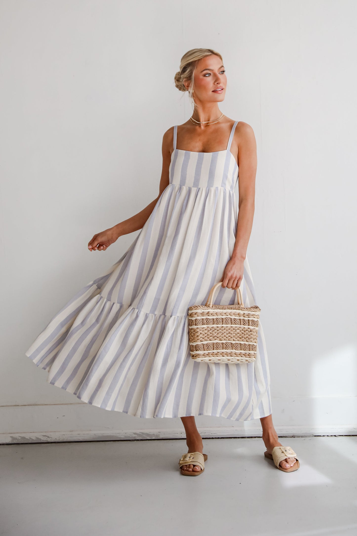 FINAL SALE - Modern Passion Striped Maxi Dress