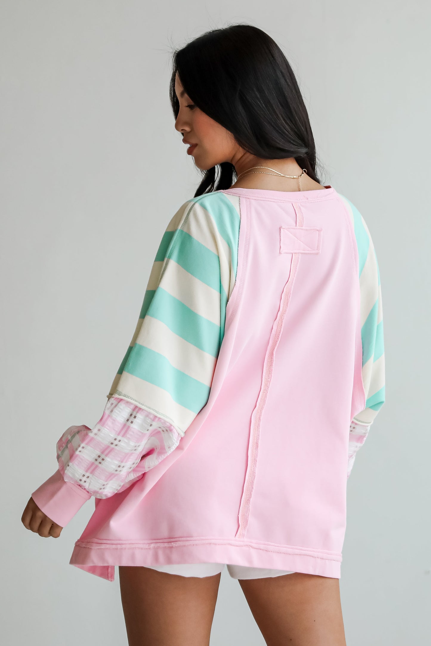FINAL SALE - Made For You Pink Color Block Top
