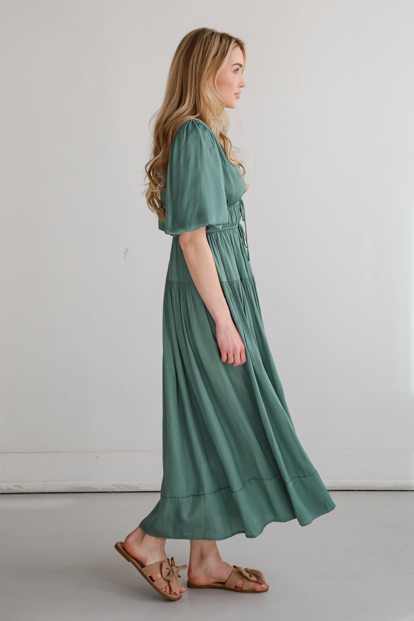 FINAL SALE - Angelic Approach Sage Maxi Dress