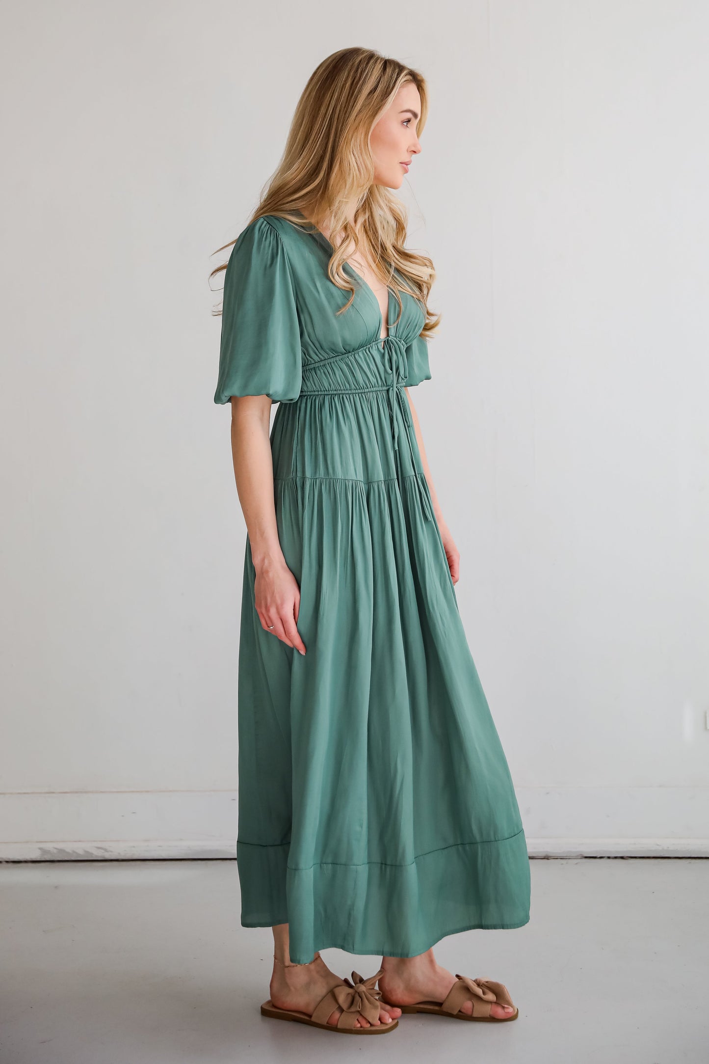 FINAL SALE - Angelic Approach Sage Maxi Dress