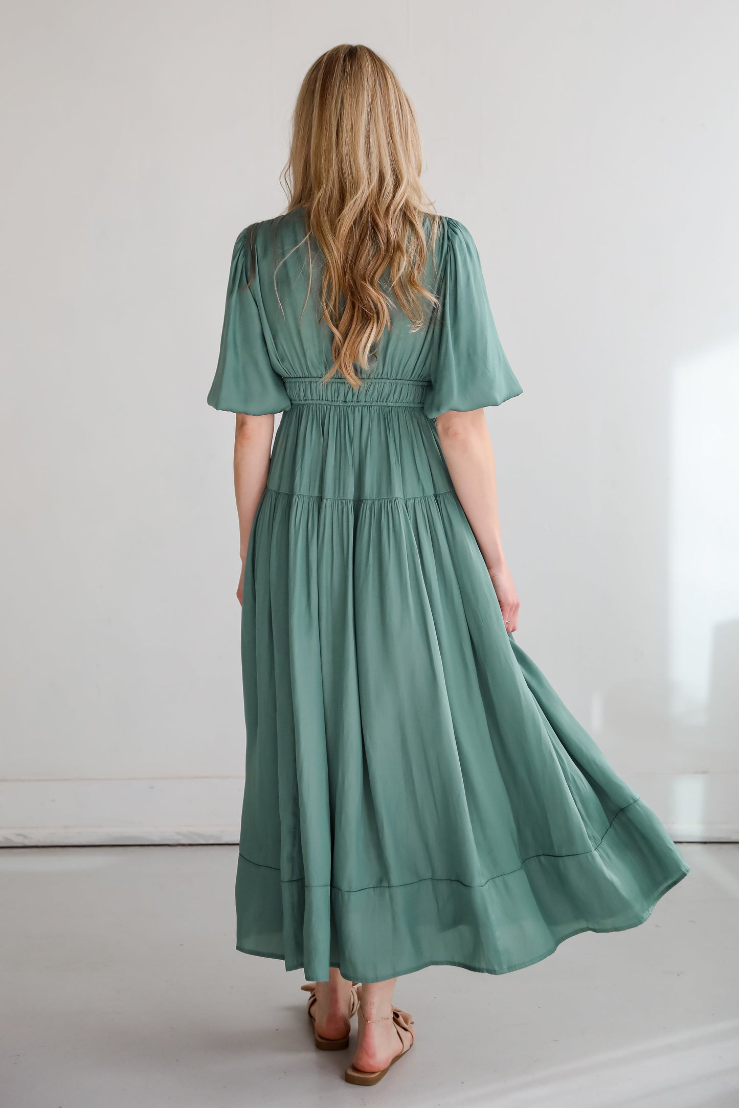 FINAL SALE - Angelic Approach Sage Maxi Dress