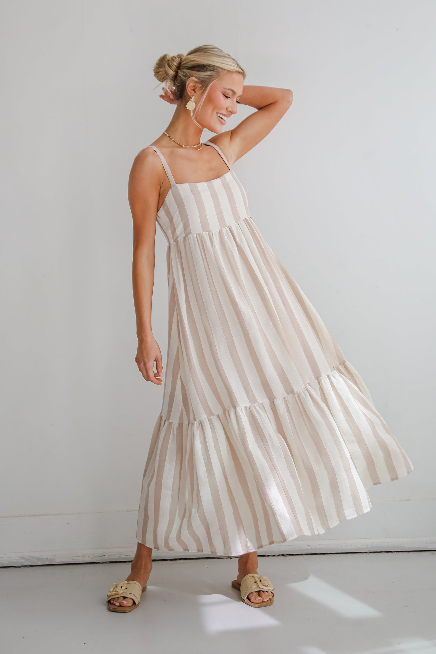 FINAL SALE - Modern Passion Striped Maxi Dress