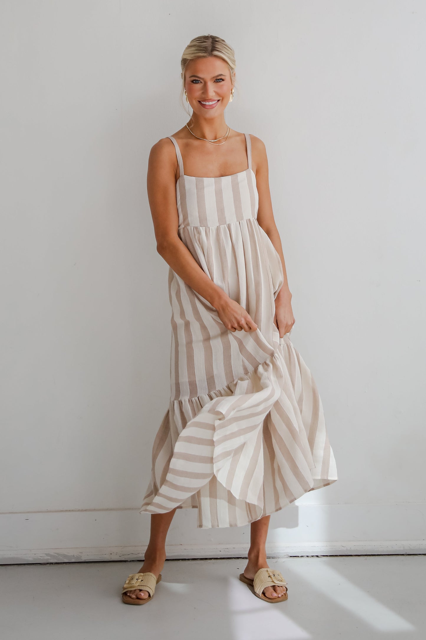 FINAL SALE - Modern Passion Striped Maxi Dress