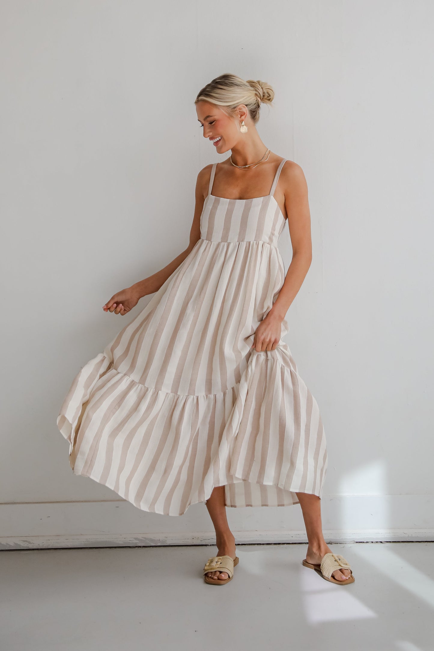 FINAL SALE - Modern Passion Striped Maxi Dress