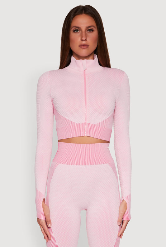 Striped Detail Two Tone Track Jacket
