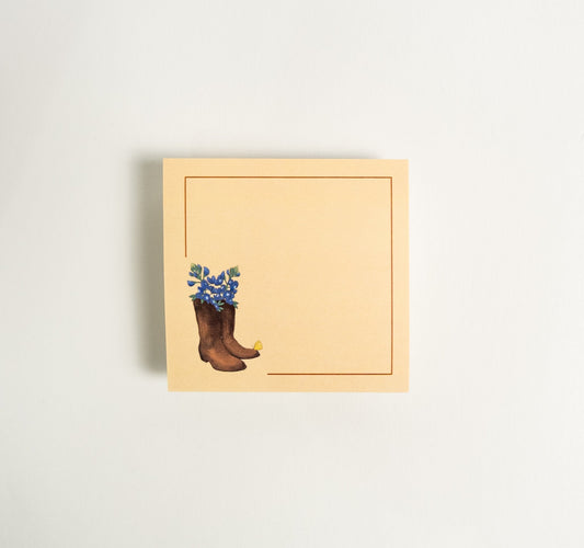 Cowboy Boots and Bluebonnet Sticky Notes