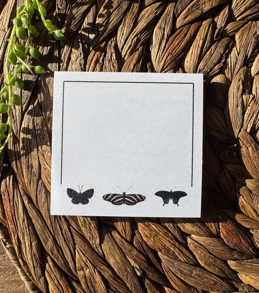 Black Butterflies Sticky Notes