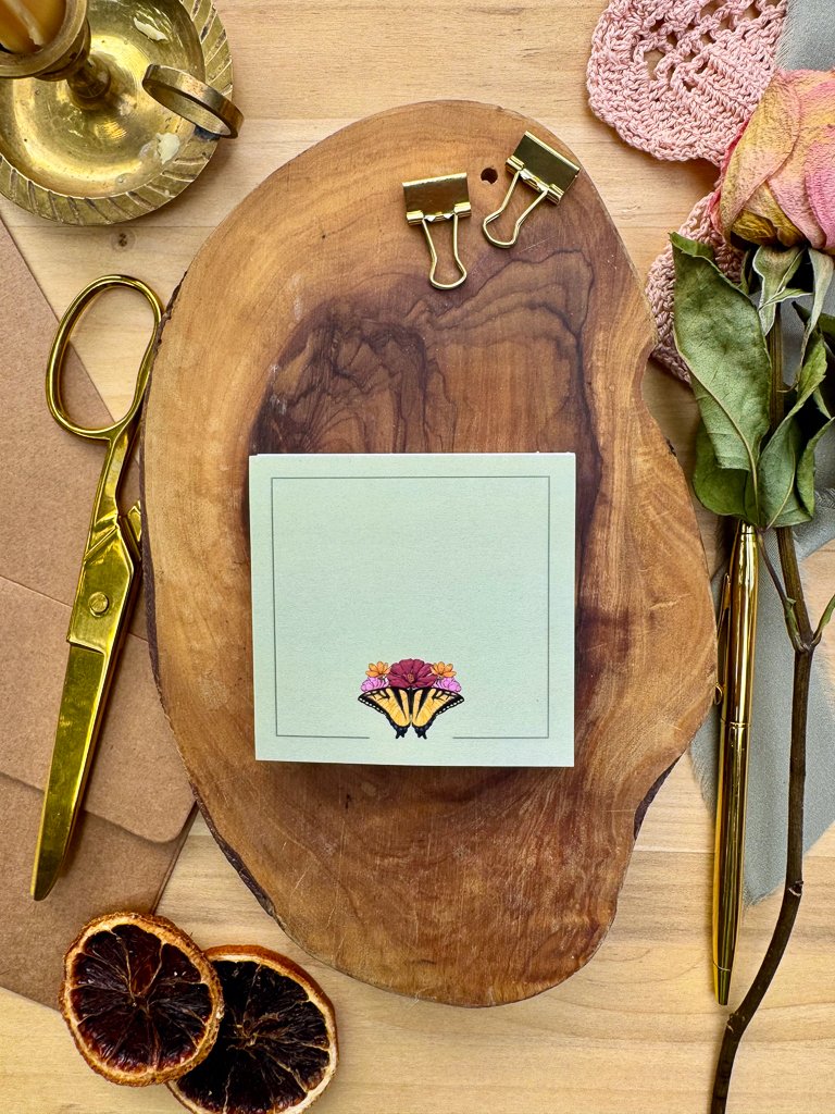 Yellow Butterfly Sticky Notes