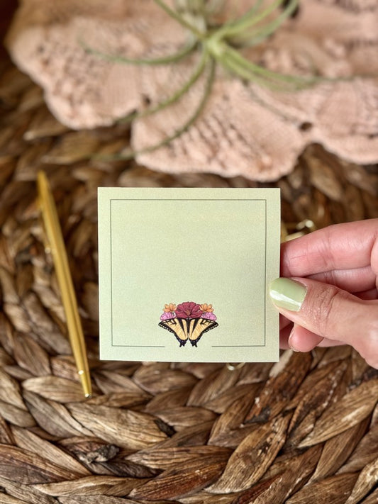Yellow Butterfly Sticky Notes