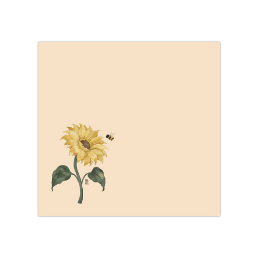 Sunflower and Bumblebee Sticky Notes