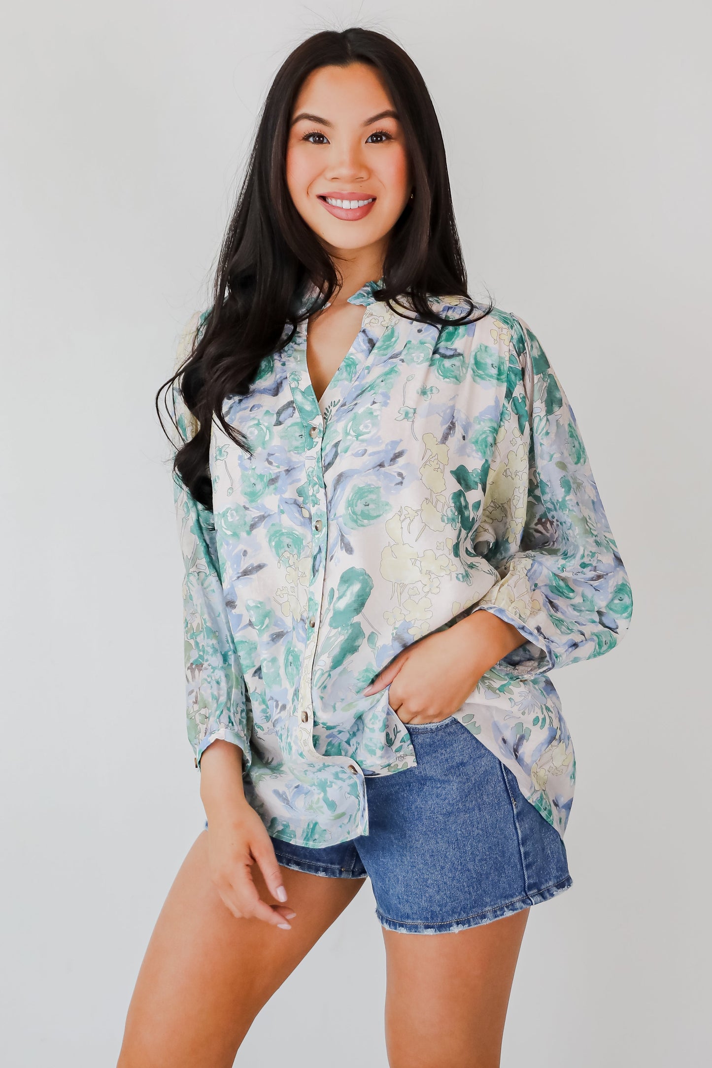 FINAL SALE - Blooming For Love Floral Blouse