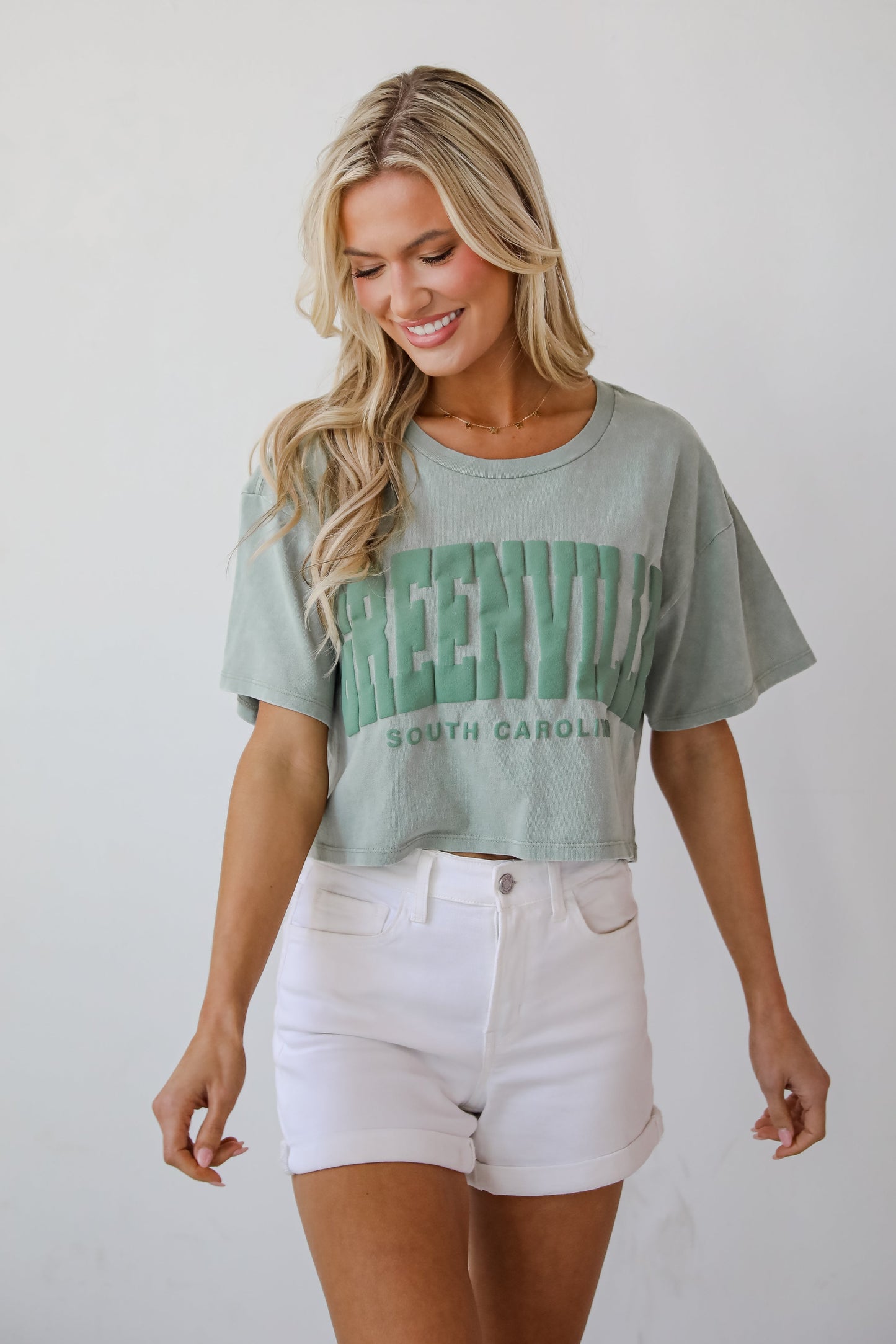 Sage Greenville South Carolina Cropped Tee