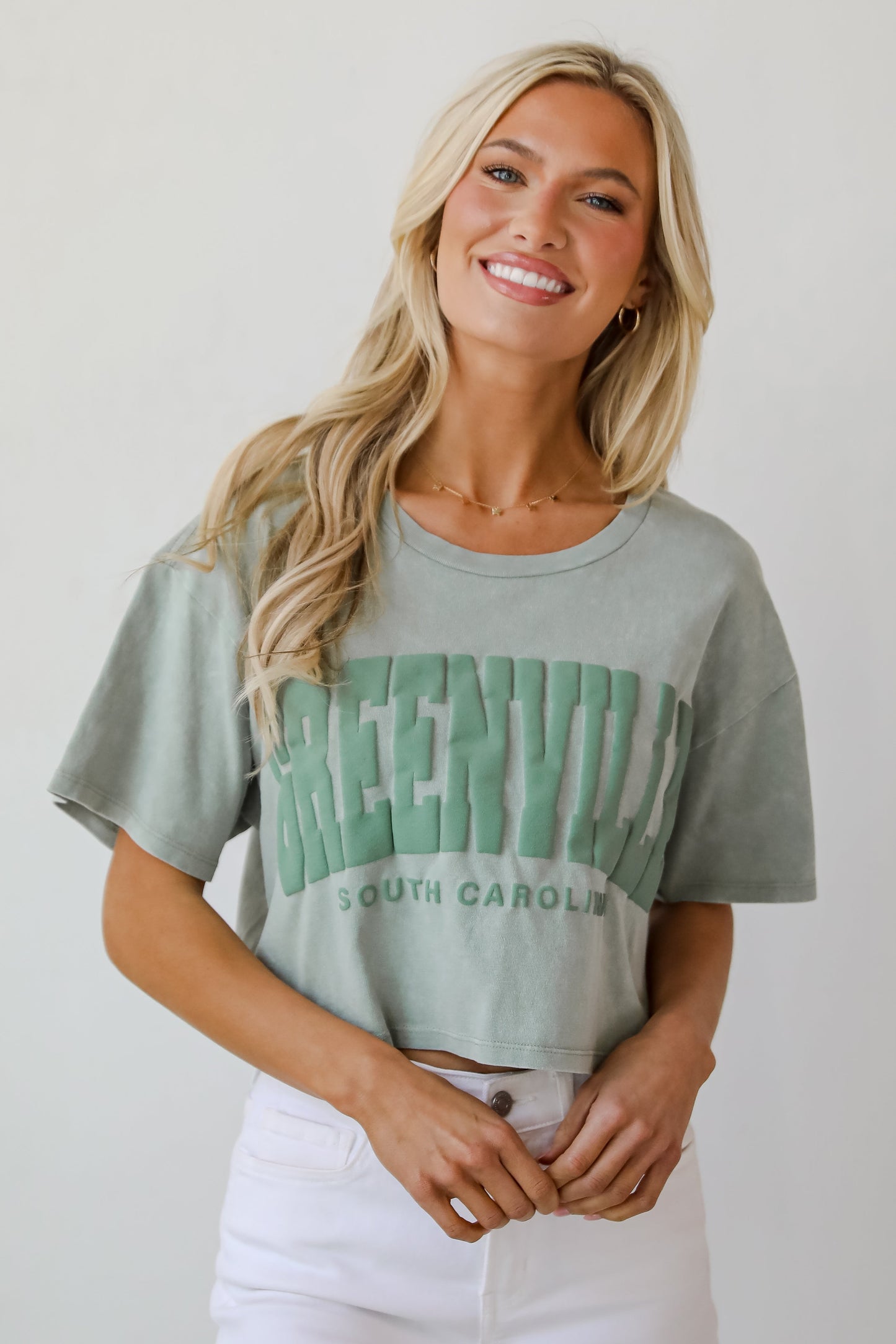 Sage Greenville South Carolina Cropped Tee