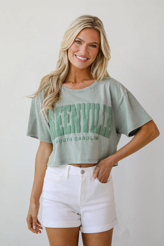Sage Greenville South Carolina Cropped Tee
