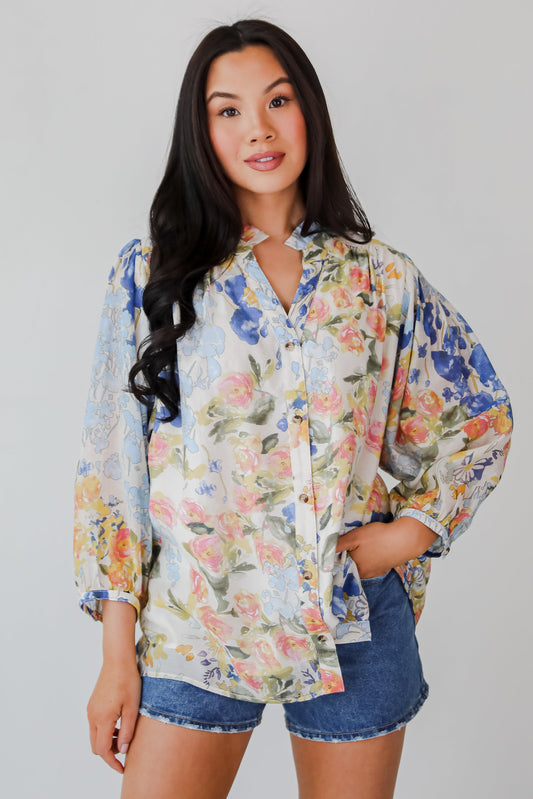 FINAL SALE - Blooming For Love Floral Blouse