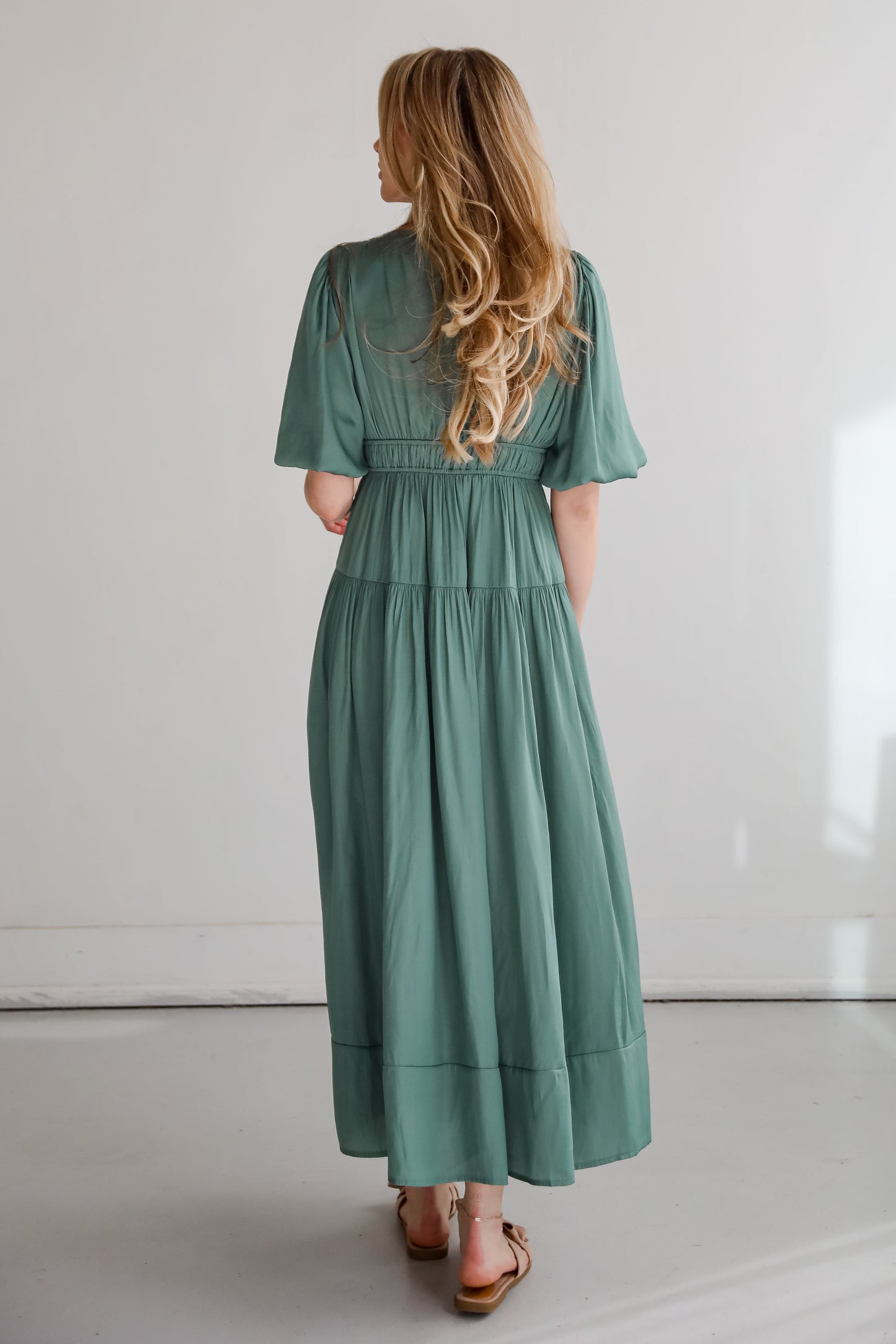 FINAL SALE - Angelic Approach Sage Maxi Dress