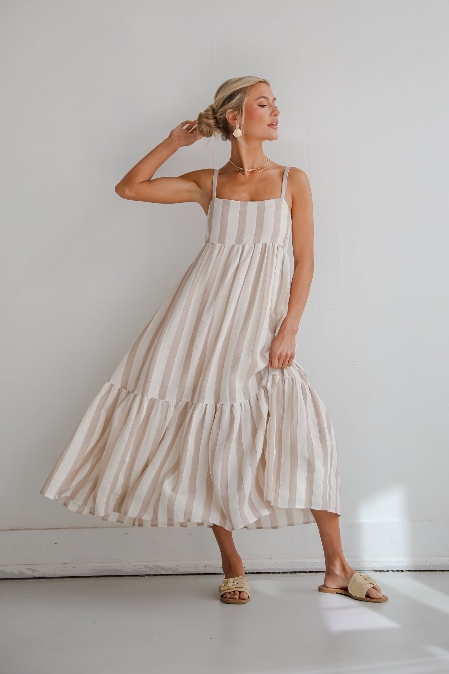 FINAL SALE - Modern Passion Striped Maxi Dress